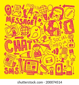 doodle communication background