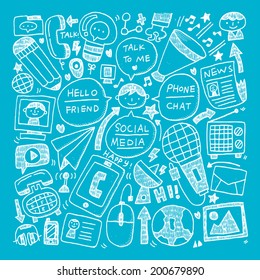 doodle communication background