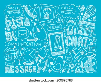 doodle communication background
