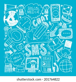 doodle communication background