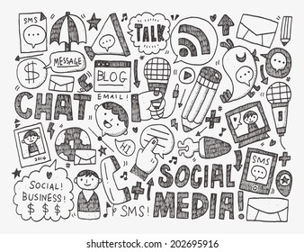 doodle communication background