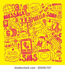 doodle communication background