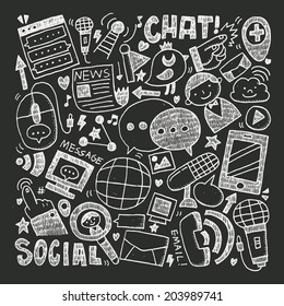 doodle communication background