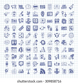 doodle communication icons
