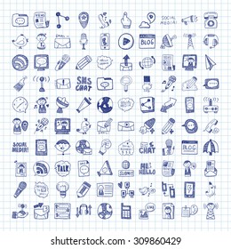 doodle communication icons