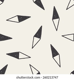 Doodle Compass seamless pattern background