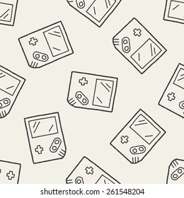 Doodle Consoles seamless pattern background