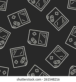 Doodle Consoles seamless pattern background