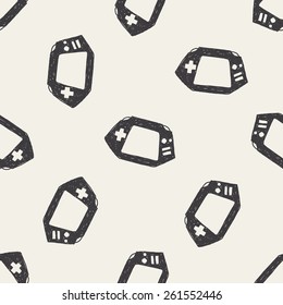 Doodle Consoles seamless pattern background