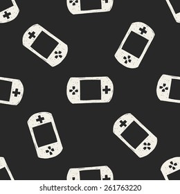 Doodle Consoles seamless pattern background