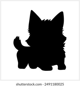 Doodle corgi dog isolated. Cartoon vector stock illustration