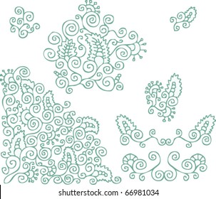 doodle corner design element