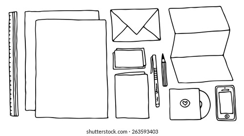 Doodle corporate identity set.