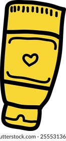 Doodle Cosmetics Tube Vector Illustration