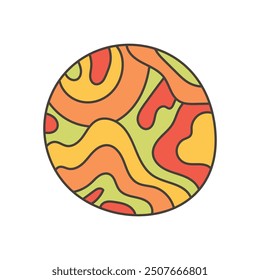 Doodle Ilustración cósmica - Marte