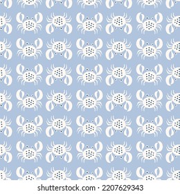 DOODLE CRAB SEAMLESS PATTERN IN EDITABLE VECTOR FILE