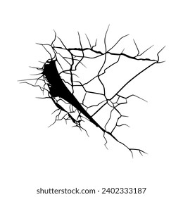 doodle crack wall, crack illustration