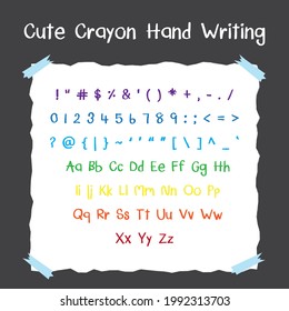 doodle crayon hand writing font