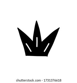 Corona de perro. dibujado a mano de una corona aislada en un fondo blanco. Etiqueta de ilustración de vector, icono, elemento de diseño