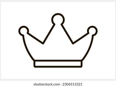 Doodle crown icon isolated. Sketch clipart. Vector stock illustration. EPS 10