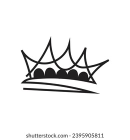 Doodle crown, Line art king or queen crown sketch