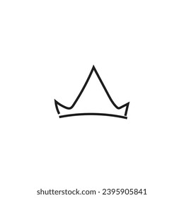 Doodle crown, Line art king or queen crown sketch