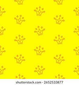 Doodle Crown Pattern Background. King Crown pattern. seamless pattern crown pattern background.