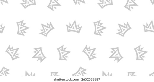 Plano de Fundo do Padrão Doodle Crown. Rei padrão da coroa. padrão sem emenda fundo padrão da coroa.