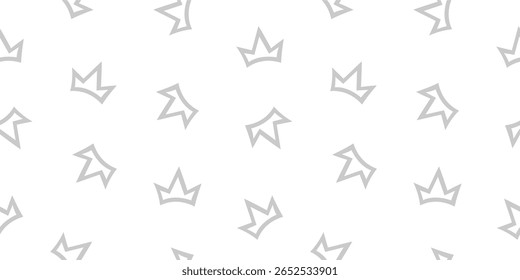 Plano de Fundo do Padrão Doodle Crown. Rei padrão da coroa. padrão sem emenda fundo padrão da coroa.