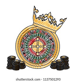 doodle crown and roulette with coins casino game