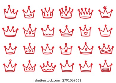Doodle crowns  Line