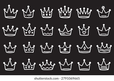 Doodle crowns  Line