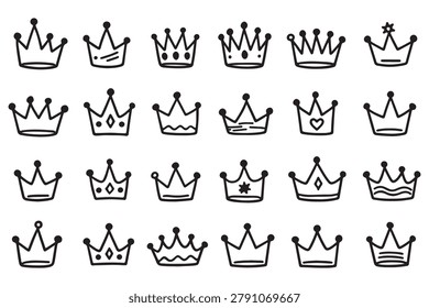Doodle crowns  Line