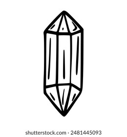 Doodle Crystal. Objeto mágico. Las Imágenes de bocetos se crean sin el uso de ningún software de inteligencia artificial en ninguna etapa.