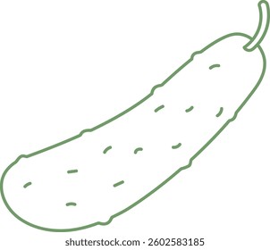 Doodle Cukkini Vegetable Vector Illustration