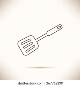 Doodle culinary spoon vector icon