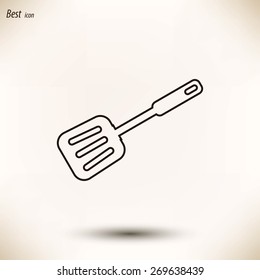 Doodle culinary spoon vector icon