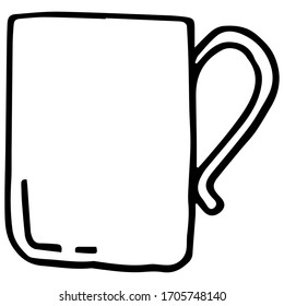 estilo de dibujos animados vectoriales de la copa de doodle