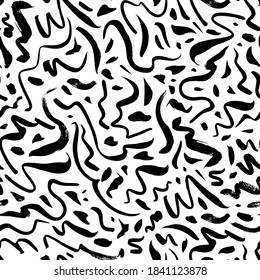 Doodle Curly Lines Vector Seamless Pattern Stock Vector (Royalty Free ...