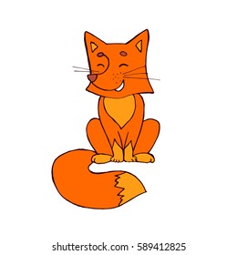 Doodle cute cartoon colored forest 