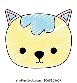 doodle cute cat head pet animal