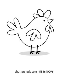 Doodle cute chicken design