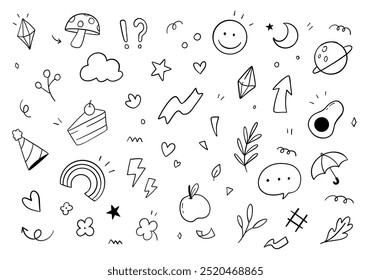 Doodle cute element. simple shape vector illustration