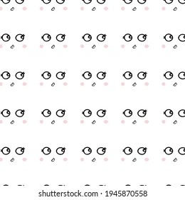 doodle and cute face   pattern background design  vector eps.10