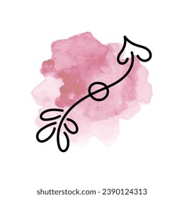 Doodle cute glitter pen line elements. Doodle heart, arrow, star, sparkle decoration symbol set icon. Simple sketch line style emphasis, attention, pattern elements. Vector illustration.