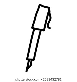 Doodle cute glitter pen line element. Doodle heart, arrow, star, sparkle decoration symbol icon. Simple sketch line style emphasis, attention, pattern element. Vector illustration