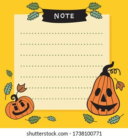 Doodle de tierno estilo de caricatura de papel de halloween