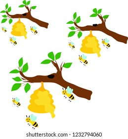 doodle cute honeycomb