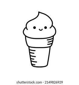 Doodle cute Eis, Vektorgrafik