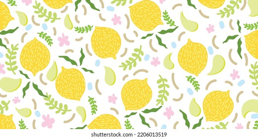 doodle cute lemon background in design for wallpaper backgound fashion mobile, minimal poster for decoration interior exterior or social media as instagram or facebook in fashion teenager feed 